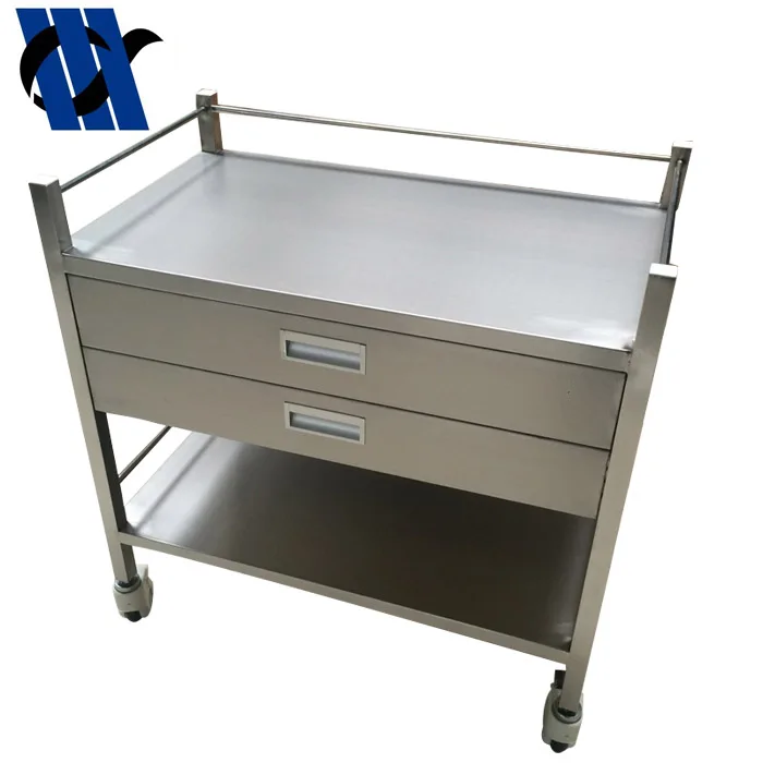 BDT216 Hospital Stainless Steel Crash Cart Medical Nursing Treatment Trolley With