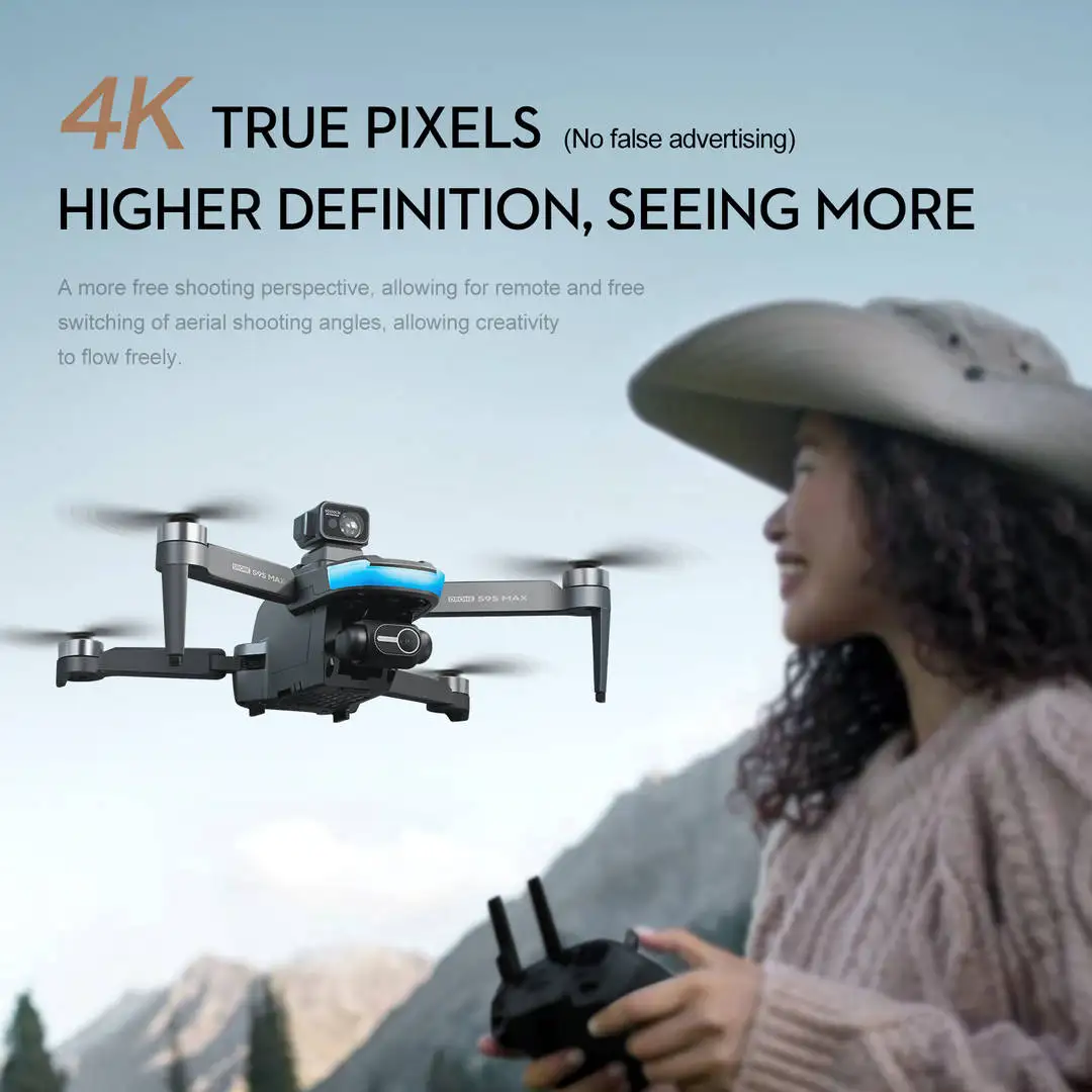JHD New S9S GPS Drone 4k Profesional 8K HD Camera 2-Axis Gimbal Anti-Shake Aerial Photography Brushless Foldable Quadcopter