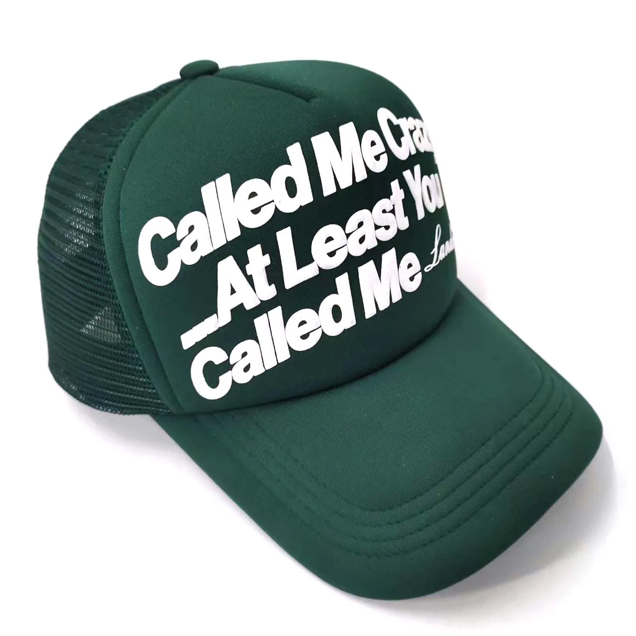 High Quality 3D Puff Print Custom Trucker Hat White Letters Logo Personalized Puff Hats Custom Puff Printing Trucker Hat