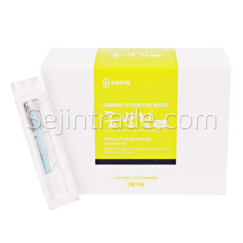 Disposable Sterile ACUPUNCTURE NEEDLE Blister Spring Type, Stainless Steel Acupuncture Dong Bang Needles  DB106A (1,000 PCS/BOX)