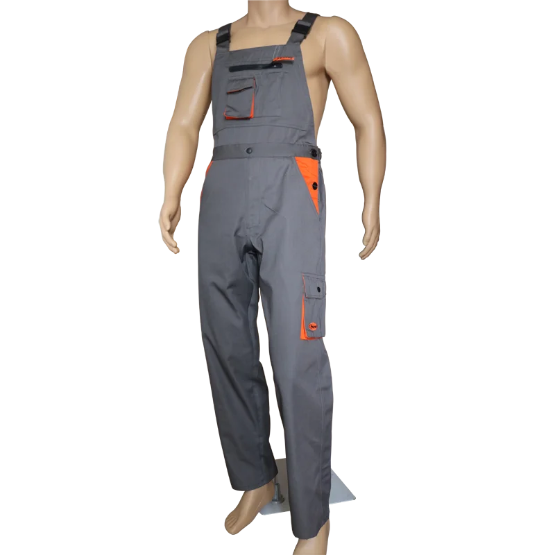 FLYTON Safety Protective Mens Construction Workwear Overalls Manufacturer Bib Pants FT-CN03 GERY G