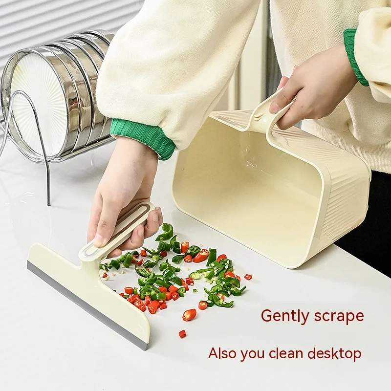 Factory Wholesale Kitchen Small Scraper Cleaning Set Tabletop Wiper Household Multifunctional Tabletop Trash Can