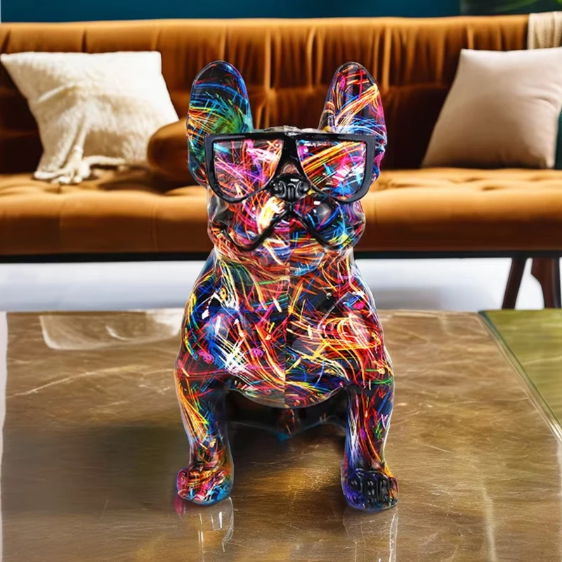 Креативная статуя бульдога для дома и офиса