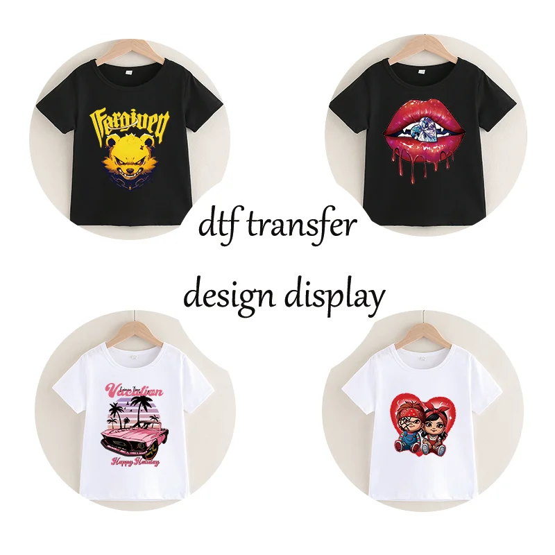 Factory wholesale High Quality lip Logo Clothing Label Thermal Transfer Printing T-Shirt Sticker DTF Thermal Transfer