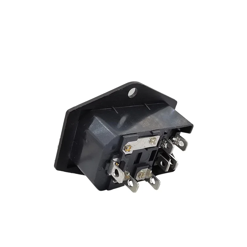 1/2 3 Pin IEC320 C14 Inlet Module Plug 5A Fuse Switch Male Power Socket 10A 250V For Lab Equipment