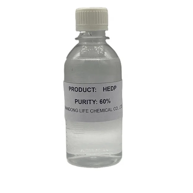 60% жидкость HEDP для очистки воды, антискалант, CAS 2809-21-4, оптом с завода Шаньдун