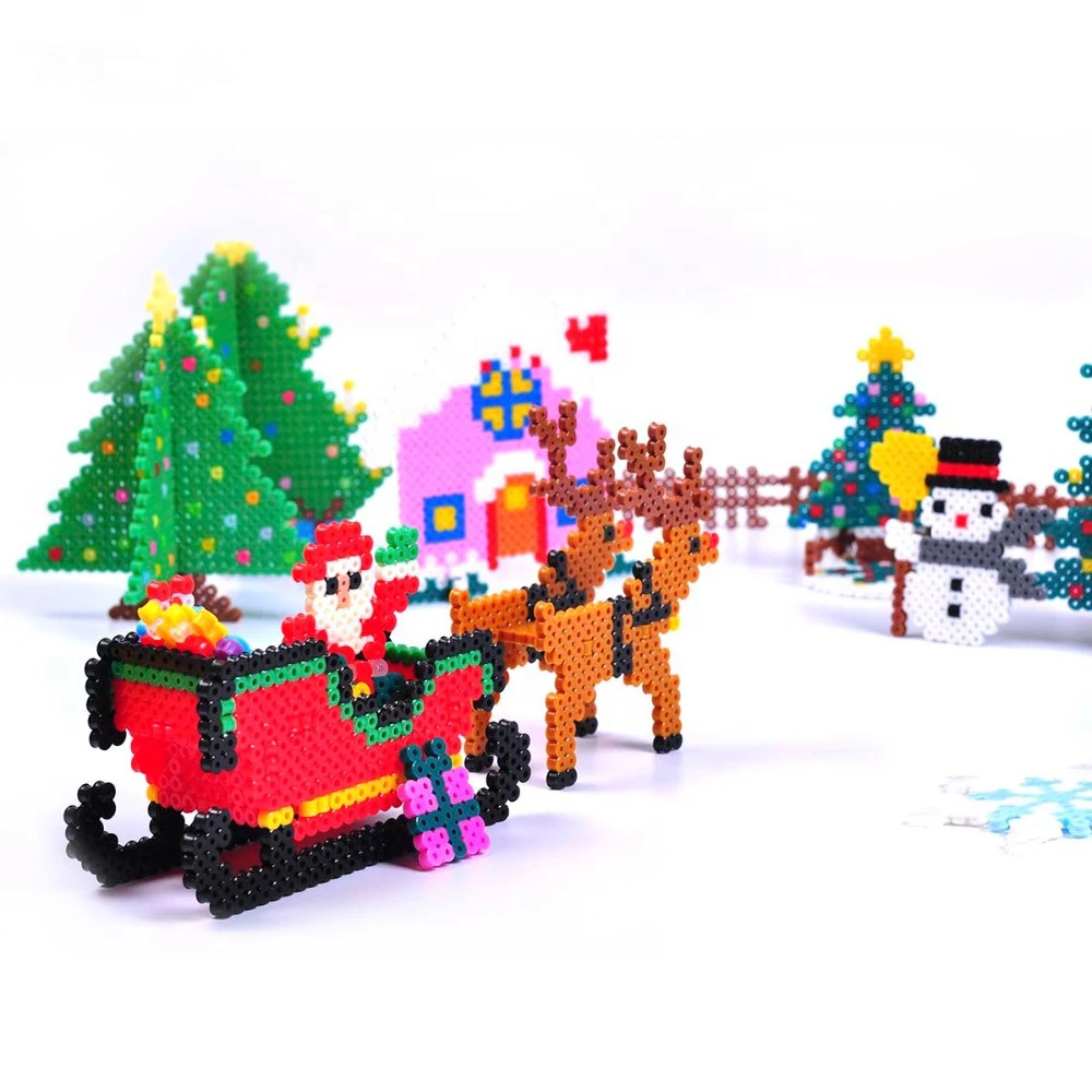 Дешевые арткал мини-бусины 5 мм набор игрушек Pyssla Perler бусины для детей специальные рождественские подарки DIY игрушки