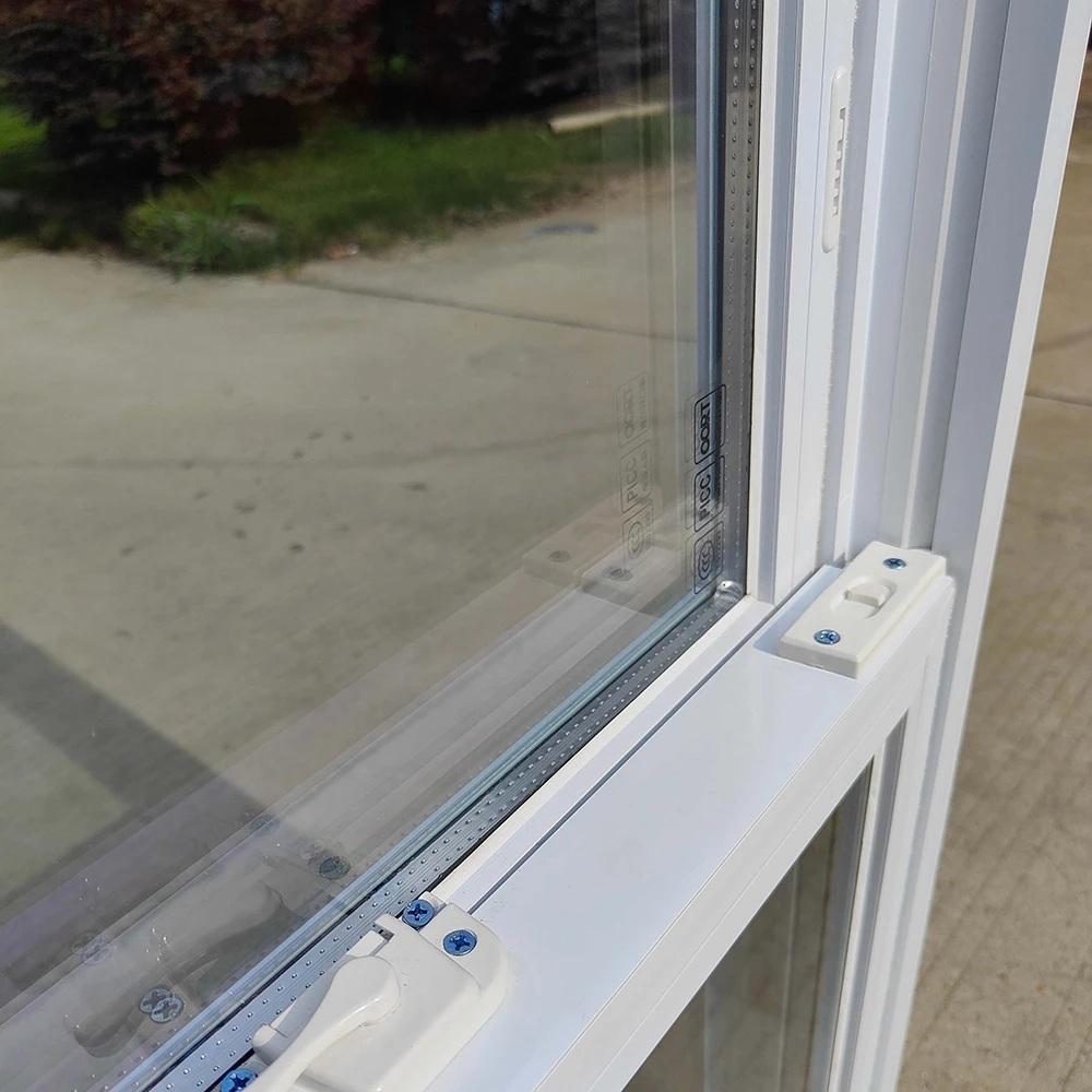 Chinese manufacturer high quality customized vinyl windows UPVC double hung window for overseas market