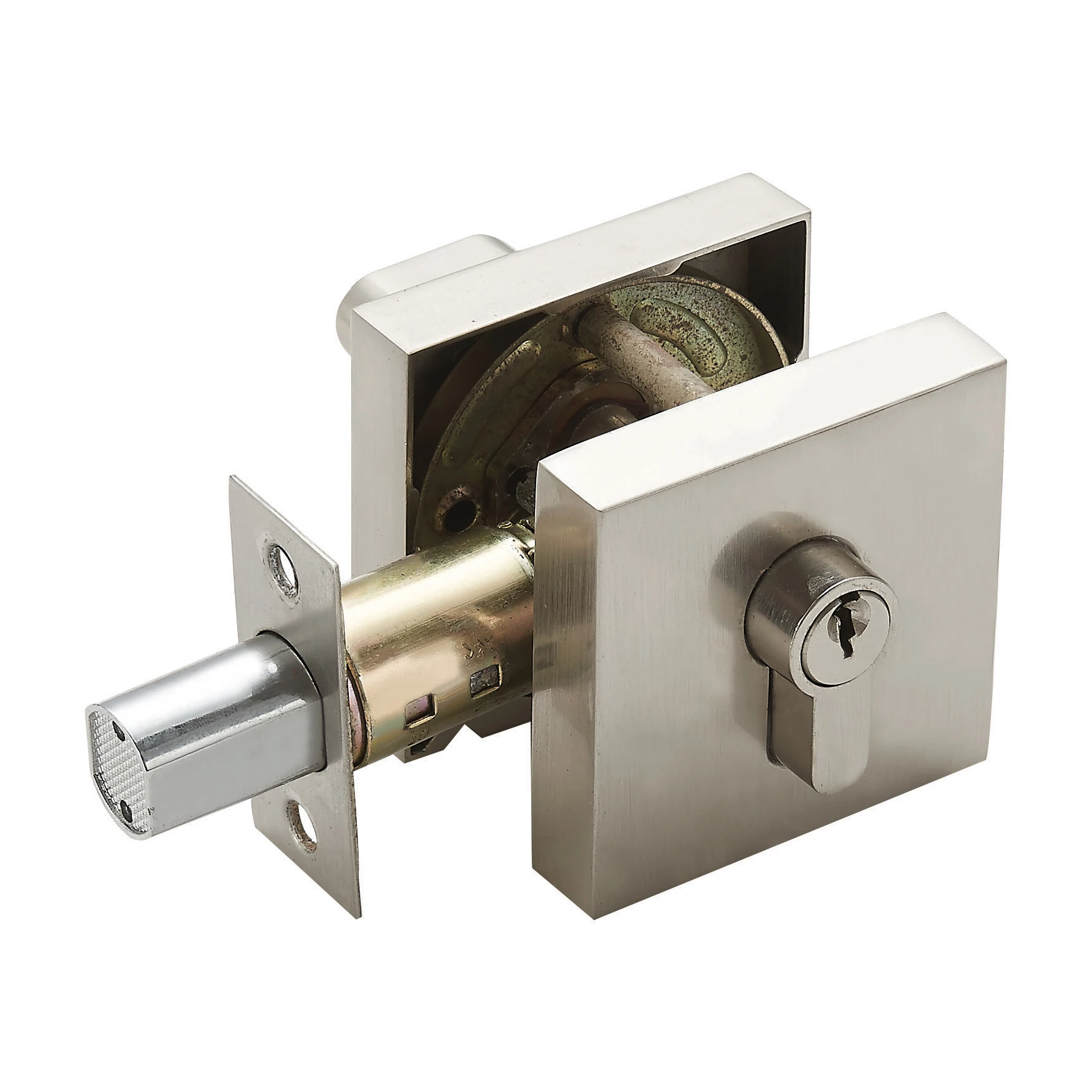 Credit-Hounoured Standard Single Cylinder Double Cylinder Deadbolt  in Satin Stainless Steel