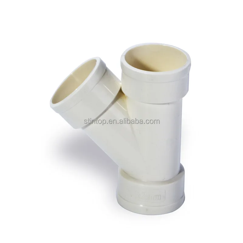 PVC Pipe Manufacture UPVC Water Pipe fitting China Drainage Large Pipe Y-tee Conduit Tee Y-tee10