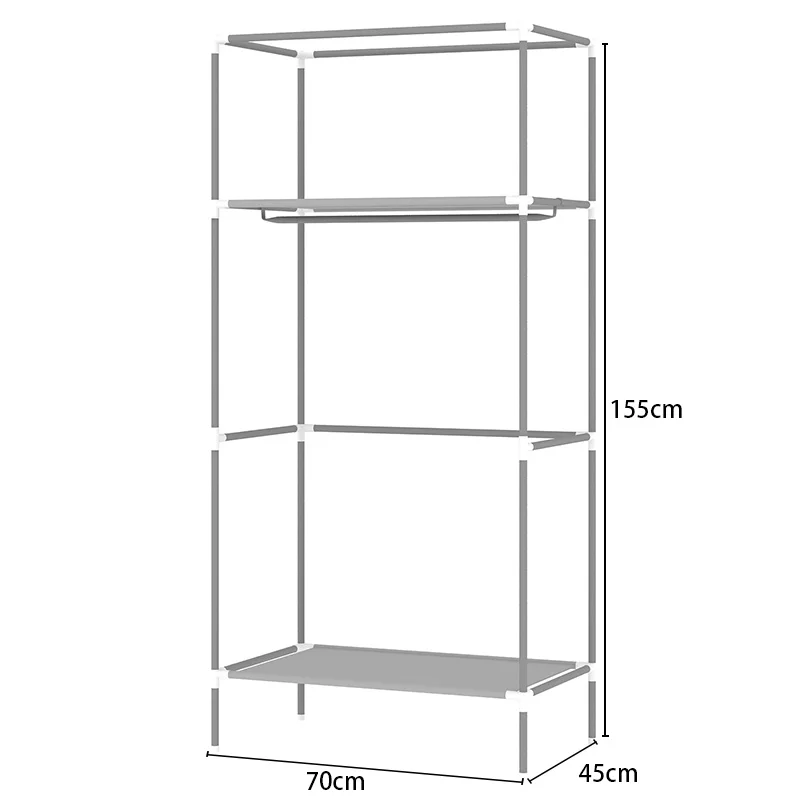portable rack bifold hangers organizer set single kids storage fabric wardrobe closet