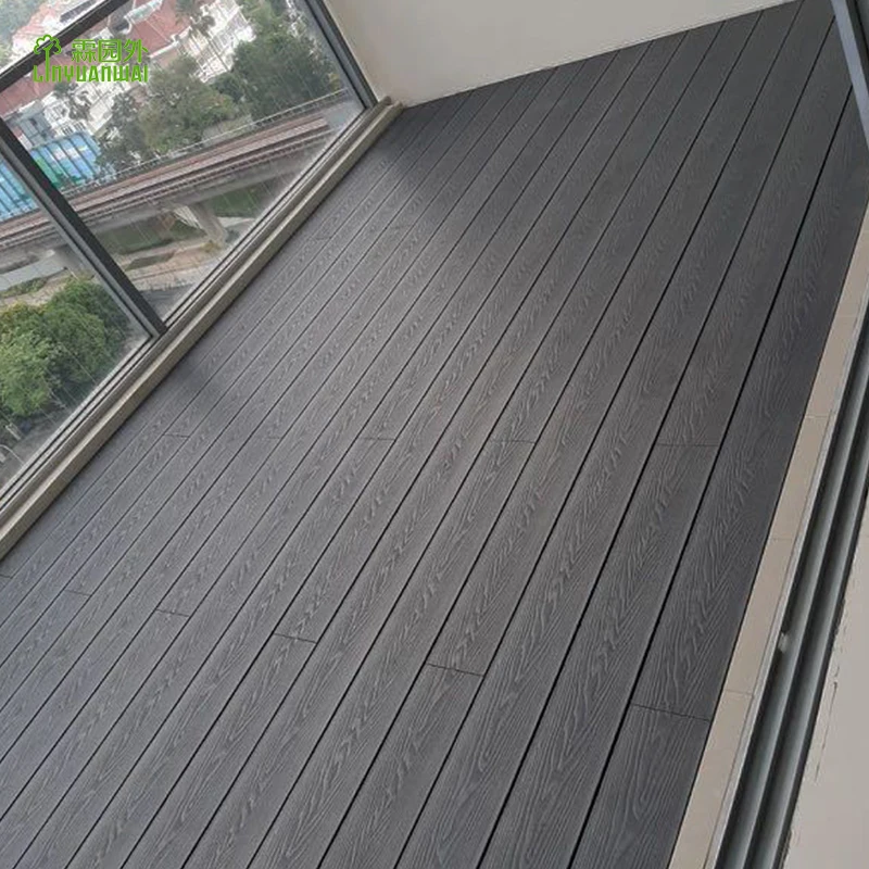 Wpc composite decking grain surface deck grain wood composite decking floor
