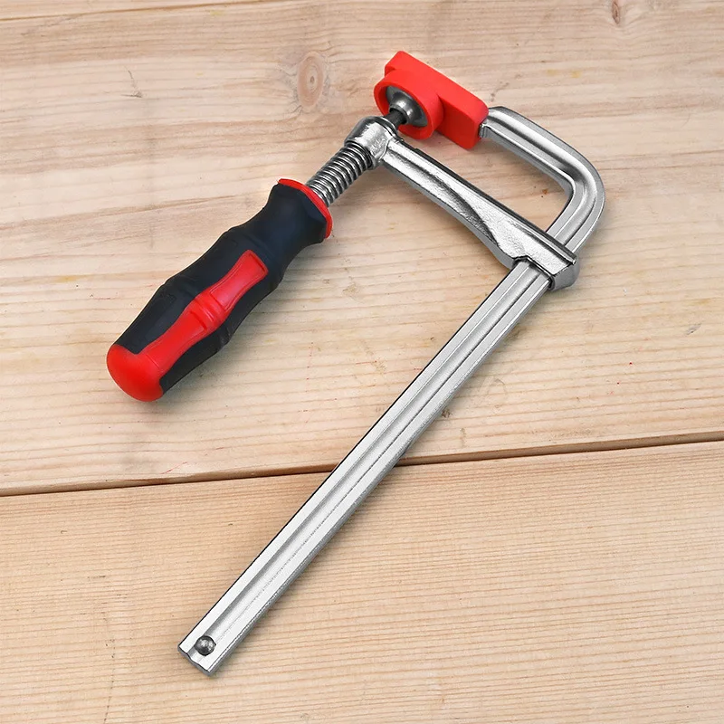 120mm Heavy Duty Drop Forged F Clamp Adjustable Plastic Handle steel clamp ratchet clamp