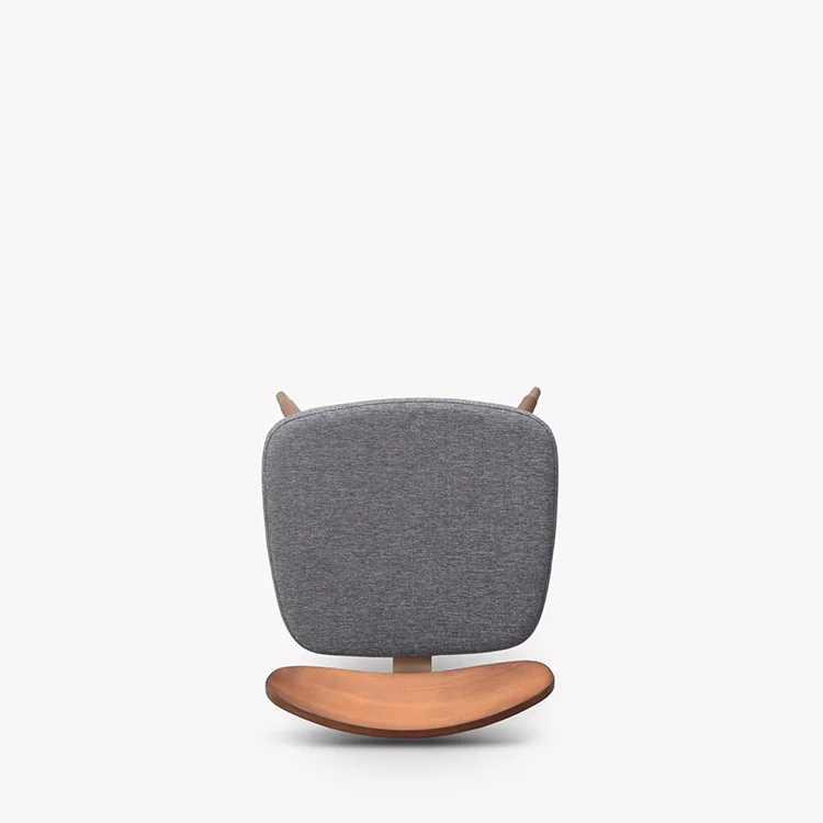 Designer original chair high end club hotel chair linen ash wood metal industrial dining chair