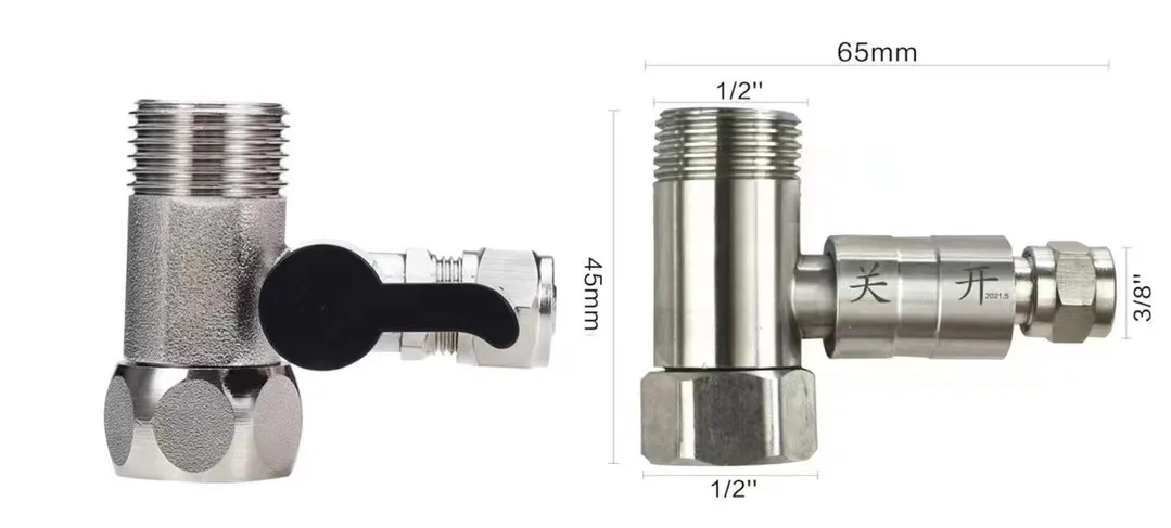 Stainless Steel  Brass Ball Valve Adapter Connector Heater Filter Faucet Purifier Tap Pipe Shower Mixer eco water systems Parts