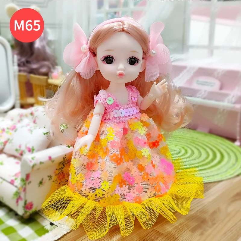 2023 Hot Sell Promotion Price Exquisite Doll Clothes 16 cm Mini Doll Baby Kids Toy