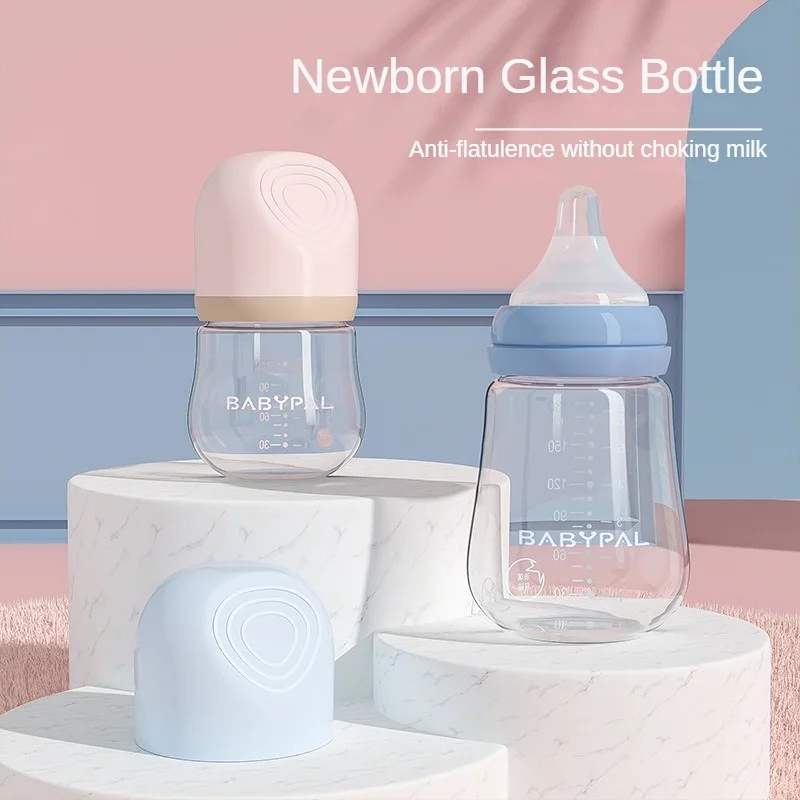 Baby Products Baby Glass Feeding Bottle BPA Free Newborn High Borosilicate Glass Baby Feeding Bottle 4oz and 6oz