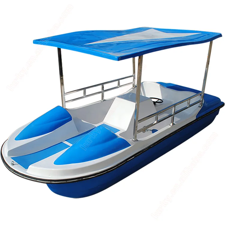 the most popular water park fiberglass human power foot paddle pedal boat water pedal boat