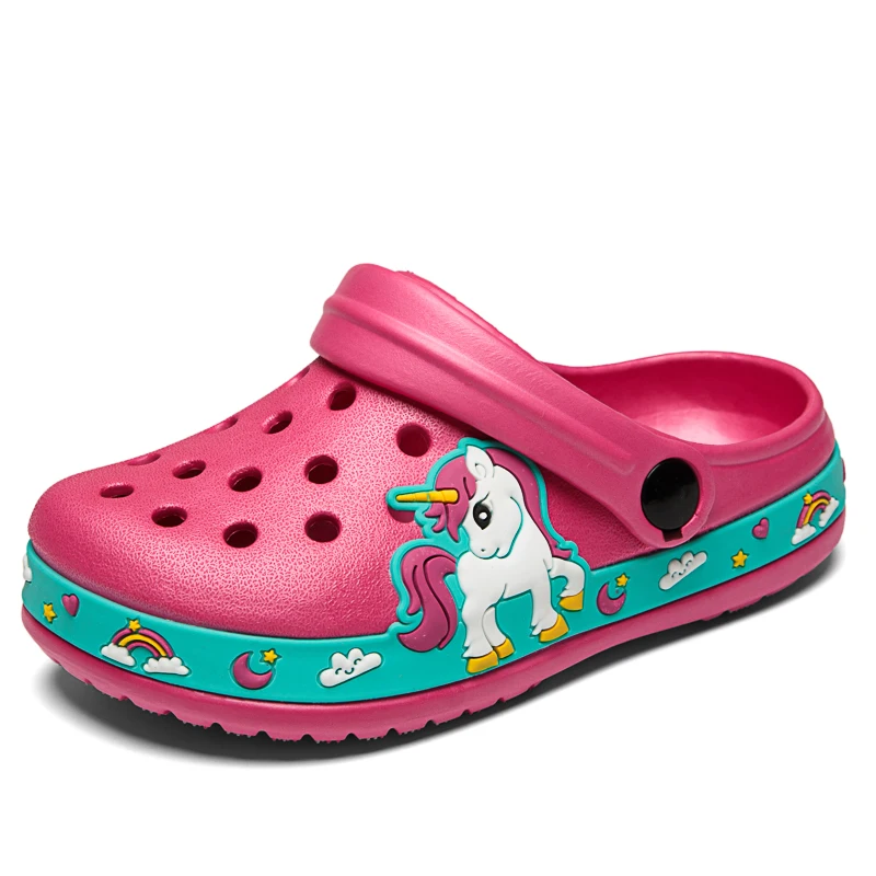 
Lovely Kids Cartoon Croc Shoes Garden Breathable Beach Casual Sandals Child Clogs 