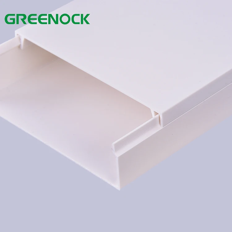 Large Pvc Trunking 100X50Mm Plastic Cable Duct Extruded Plastic Channel
