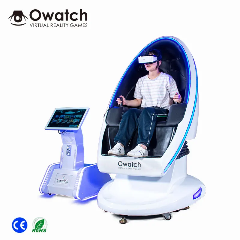 Лучшая цена тележка 9d Egg VR Cinema для аттракционов