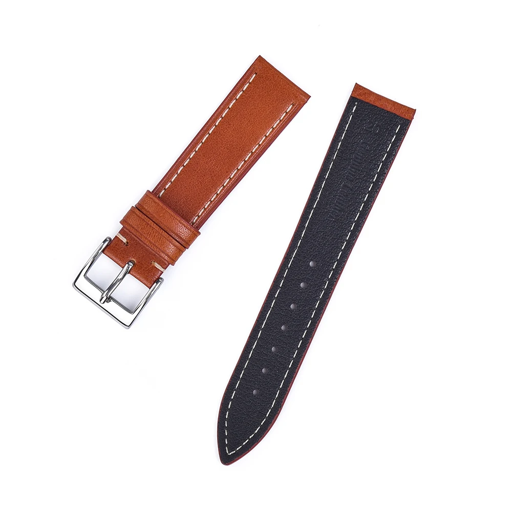 JUELONG Leather Strap manufacturer 20/22mmm Replacement Handmade Vegetable Tanned Calfskin Vintage Genuine Leather Watch Straps