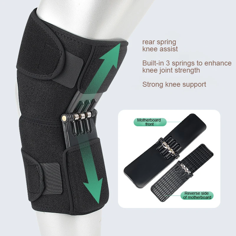 2024 New Style Power Lift Join Support Knee Pad Spring Force Knee Protection Booster for Climbing Sports Training Squat