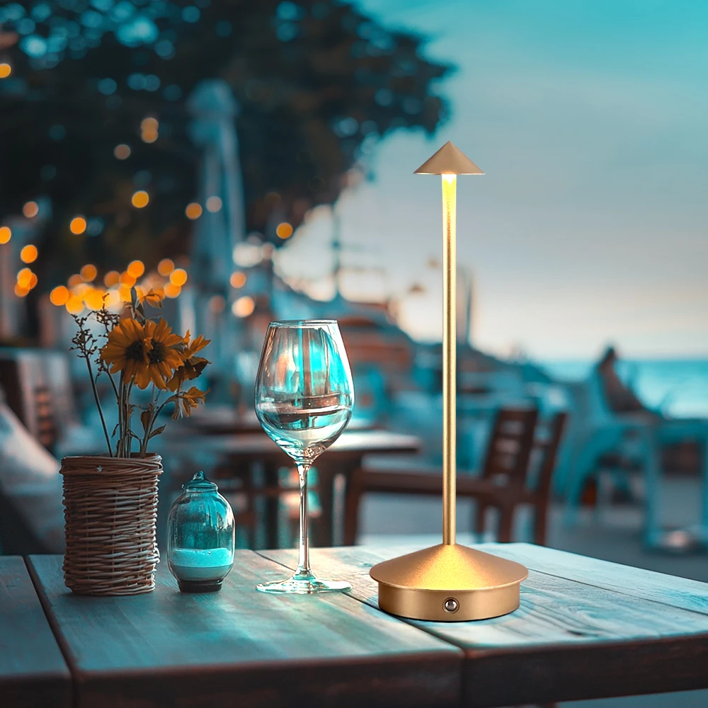 Nordic многоцветная металлическая перезаряжаемая настольная лампа 5200 мАч бар ресторан Беспроводная