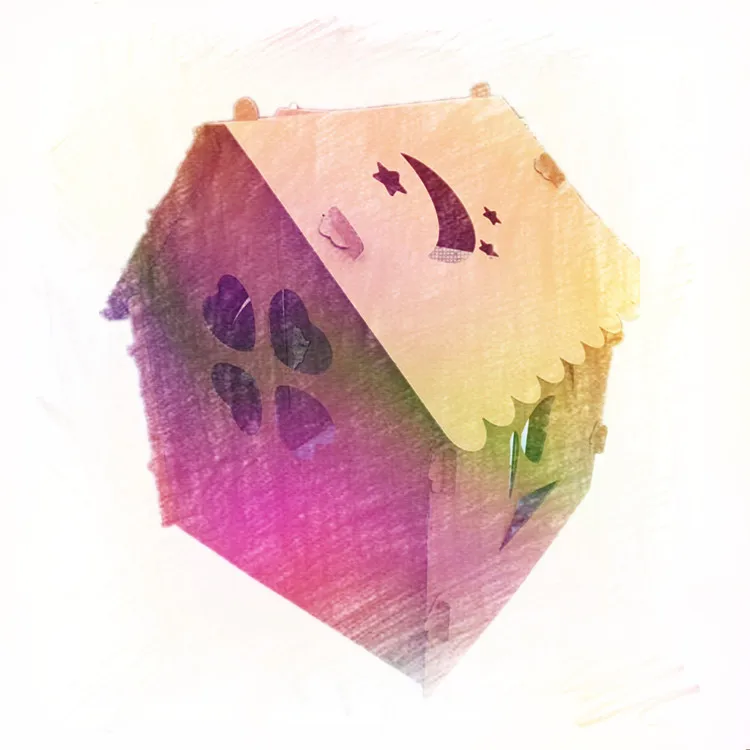 
Detachable Portable Playhouse Cardboard Play House Indoor Play House For Kids 