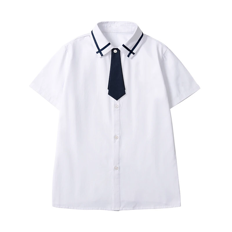 Wholesale Custom School Uniforms Kid White Shirts Summer Cotton Shirts for Kid Boys