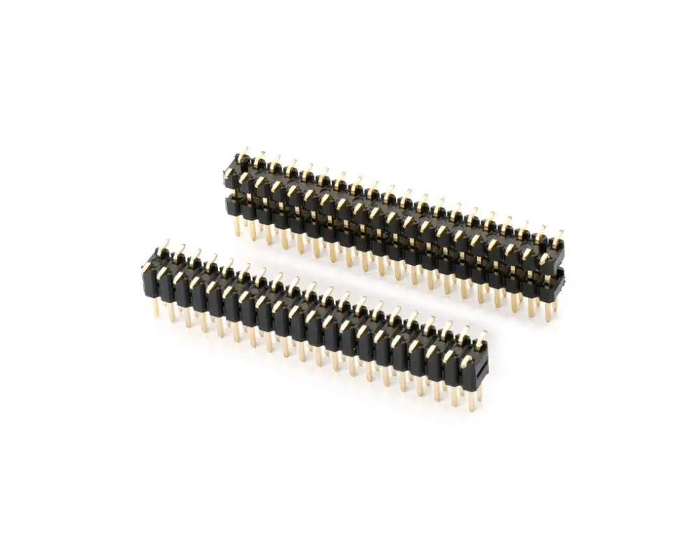 Round connector Double row female header dual row bottom entry Pin Header 1.0