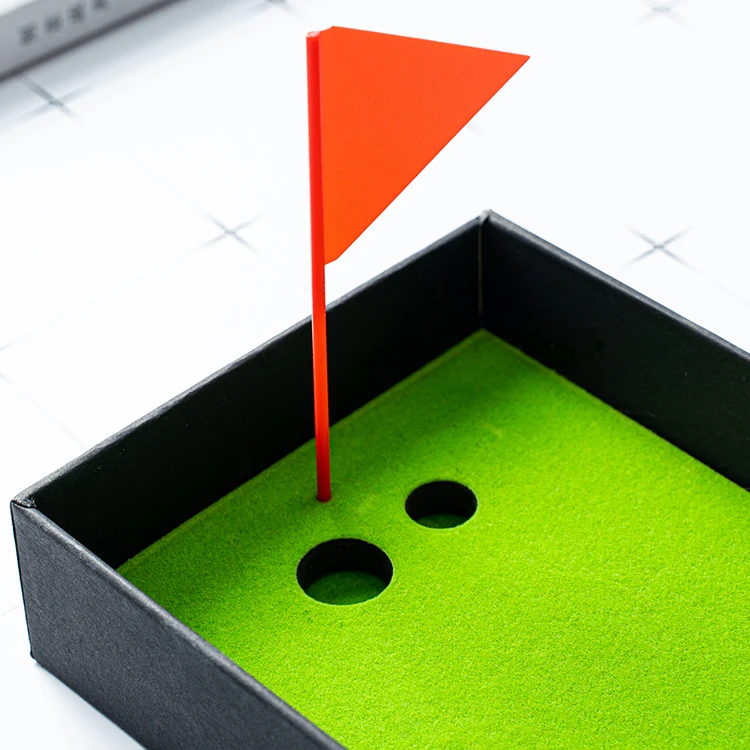 JH 2024 Multi-color Refills Novelty Golf Putter Club Black Red Blue Ink 3 In 1 Golf Shaped Metal Pen Sets