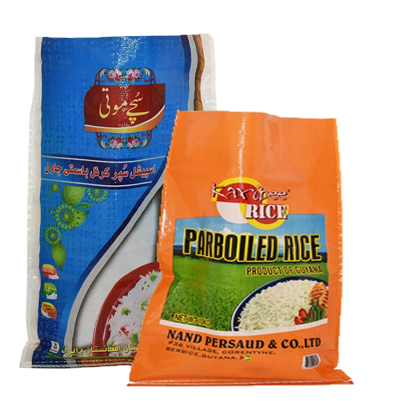 export to Togo color printed laminated pp woven plastic bag for 25kg 50kg rice packing