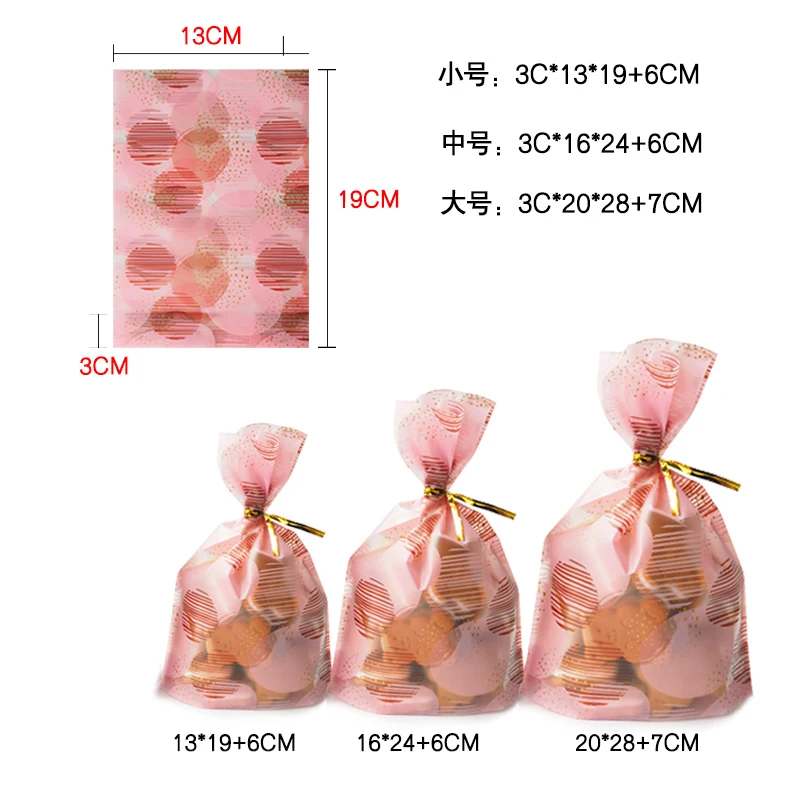 In Stock and Custom Cellophane Treat Bags Clear Flat Cello Treat Bags with Ties for Bakery Cookies Christmas Decorative Gift