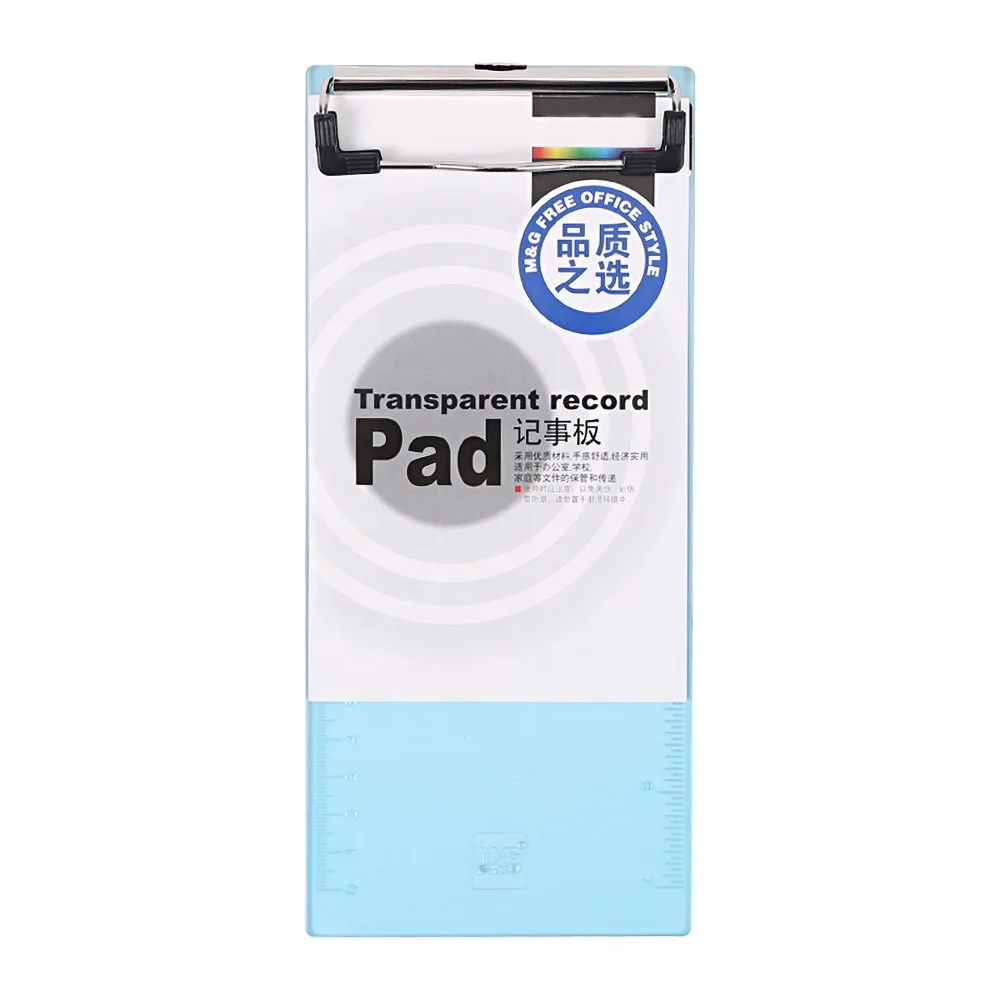 Superior Quality  A6 Size Hanging Transparent Clipboard Carved 2 Different Scales for Check, Note and Bill