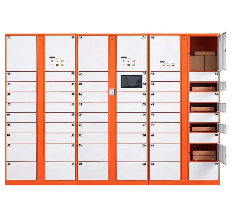 Intelligent Automated Parcel Lockers Ads Screen Smart Package Lockers Office Residential Buildings Express Delivery Mini Lockers