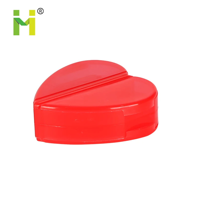 Hot Selling Heart-Shaped Smart Pill Box Portable Oval Tablet Container Innovative Pill Storage Case