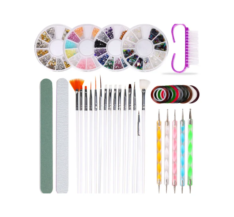 Private Label Nail Art Kits Professional Set Box Professional Nail File Kit Nail Brush Set for Manicure