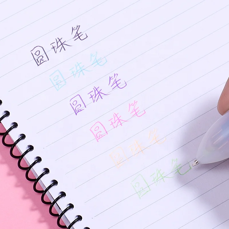 Andstal Cute Cartoon Cat Multi-Functional Pen Ink Pens Ballpoint 6 in 1 Ballpoint pen For School Supplies