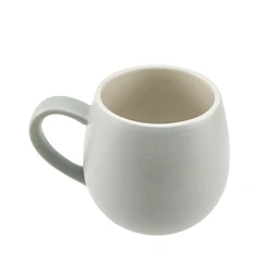 Wholesale Custom Logo Stoneware Matte Light Grey Personalized Sublimation Mug