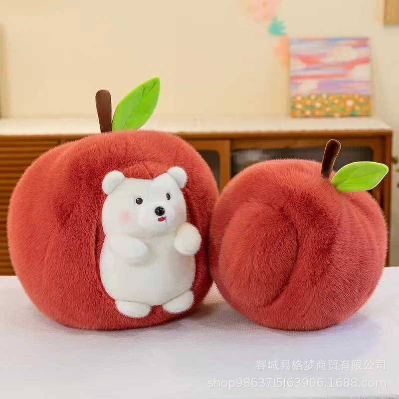 Супер милый Ежик Плюшевая Игрушка Яблочная кукла креативная плюшевая игрушка Съемная подушка в виде животного Милая игрушечная машинка подарок девушке