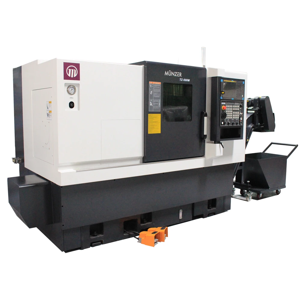 Taiwan manufacturer TZ-500M lathe mill with c-axis cnc lathe machine for large parts processing