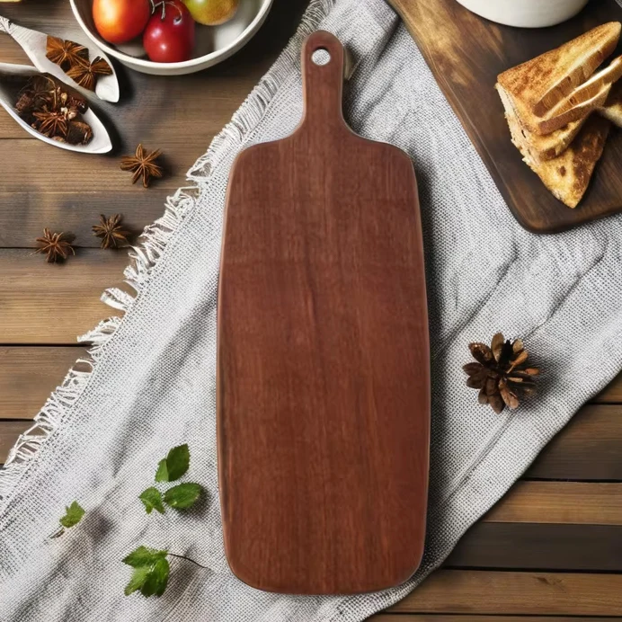 Eco-Friendly Polished Wood Serving Tray Wholesale Square Dinner Plate Hotels Restaurants Parties Steak Sushi Buffet Tableware