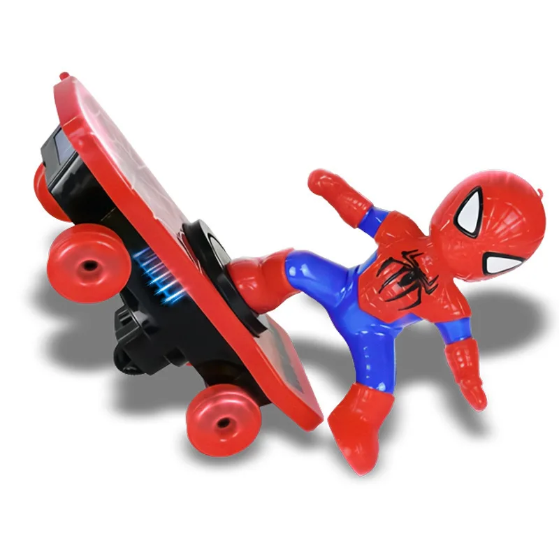 Electric Toy Spider Stunt Skateboard 360 Degree Rotation Luminous Dancing Spider Toys Stunt Electric Skateboard Scooter