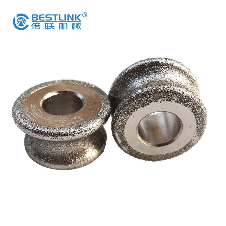 Grinding wheels for button bits sharpening