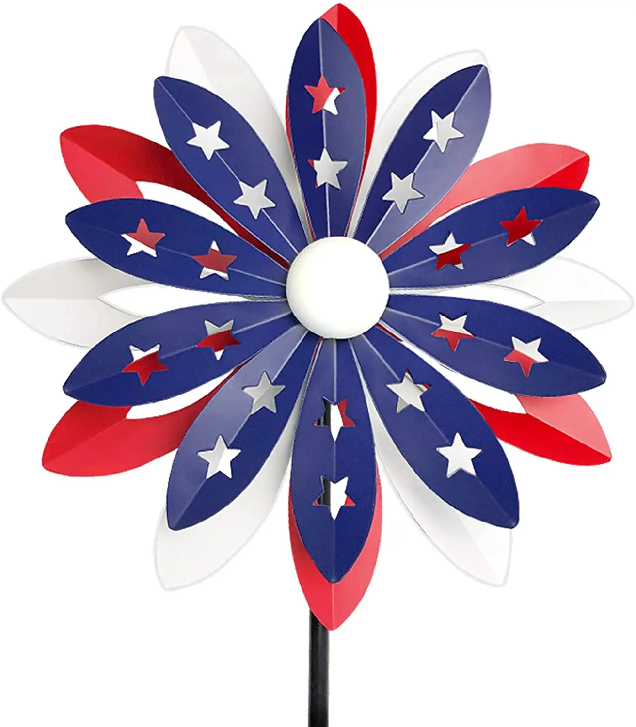 Metal Wind Spinner Wind Garden Sculpture Decoration Patio Lawn Garden Ornaments Windmills