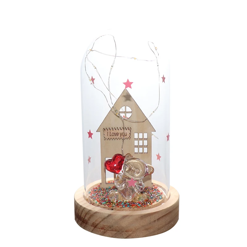 New Arrival Creative Gift Micro Landscape Glass Oval cover Transparent Display Glass Dome Bell Jar