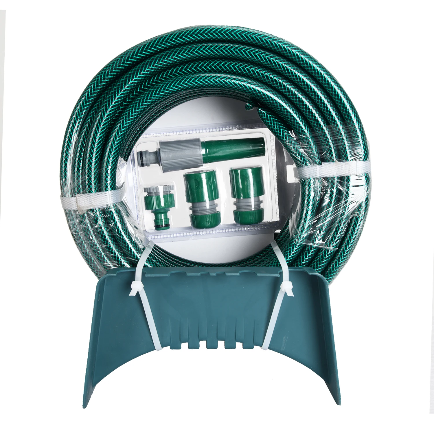 Winslow & Ross 15m garden water hose B.P. 15 bar three layers pvc braided hose pipe with hose holder