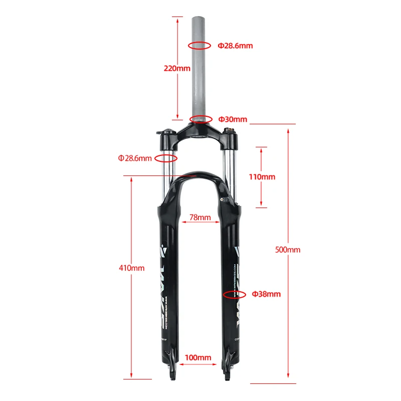 Bike Downhill Pneumatic MTB Front Fork Bicycle 26/27.5/29 Inch Aluminum Alloy Shock Absorber Front Fork WAKE Cycle Fork