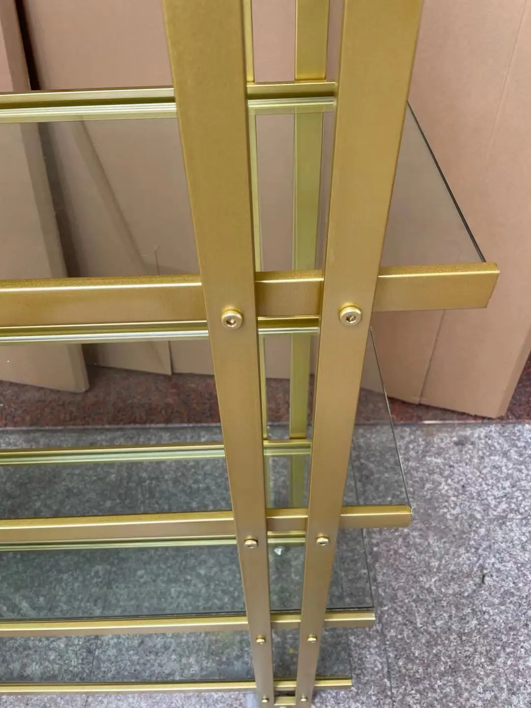 Hottest Easy to assemble 6 layers of metal Floor-standing shelf Display stand Wine rack home shops Storage shelf Display stand